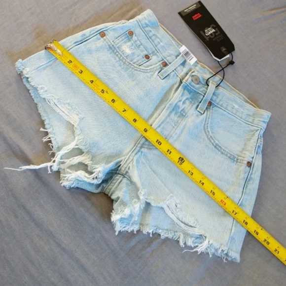 Levi's 501 Denim Shorts High Rise Button Fly Luxor - Picture 5 of 16